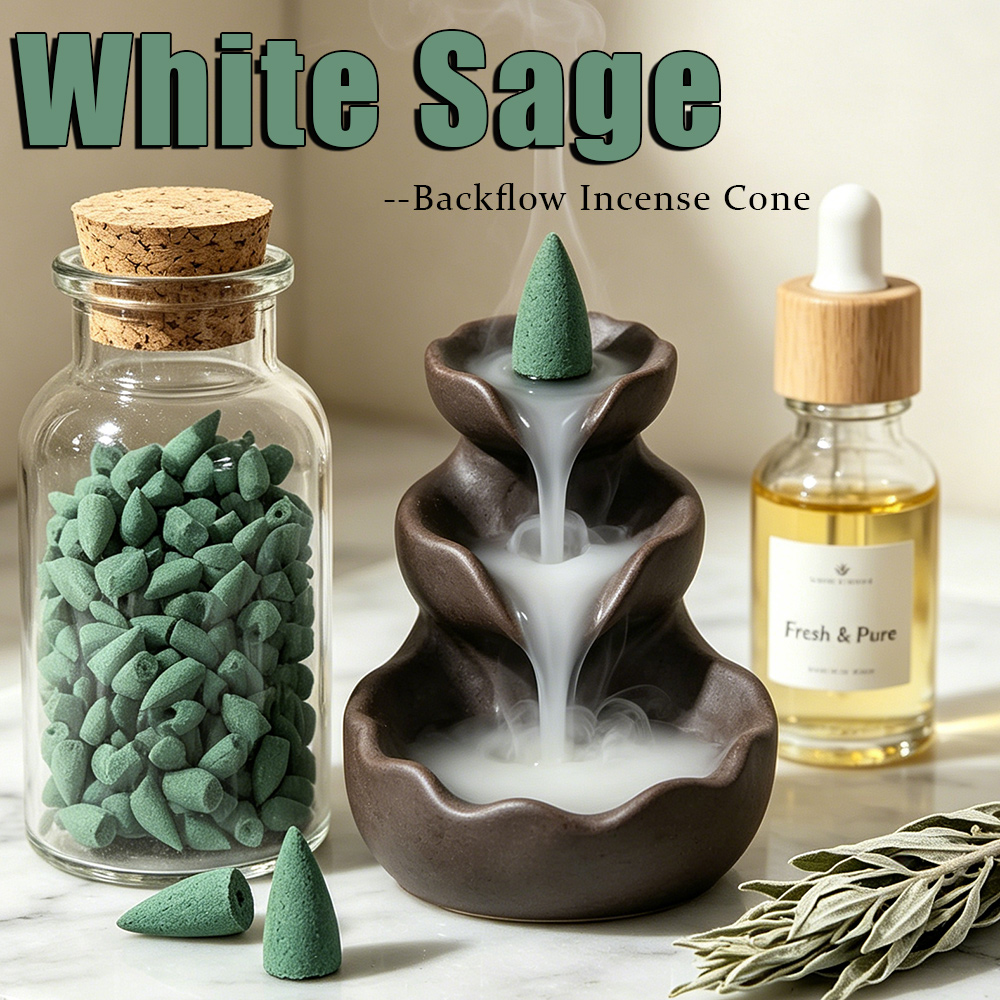 Home Fragrance Luxury - Kerucut Dupa Backflow Beraroma White Sage,