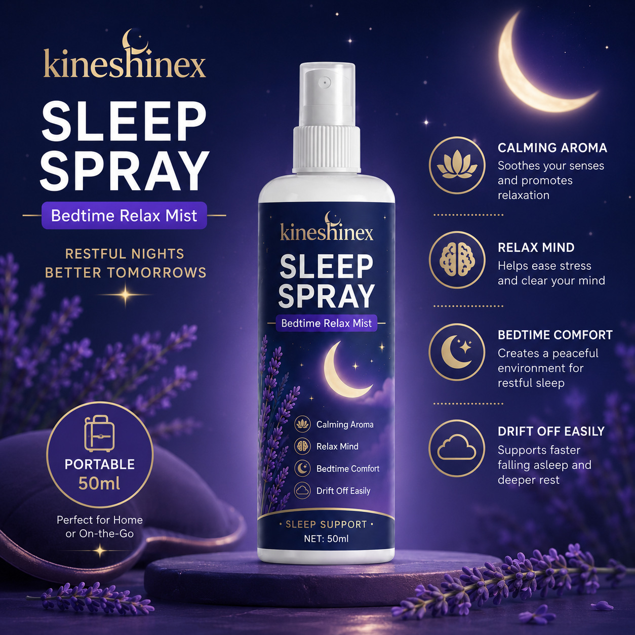 Lavender Pillow Spray - Sleep Spray – Semprotan Relaksasi Sebelum