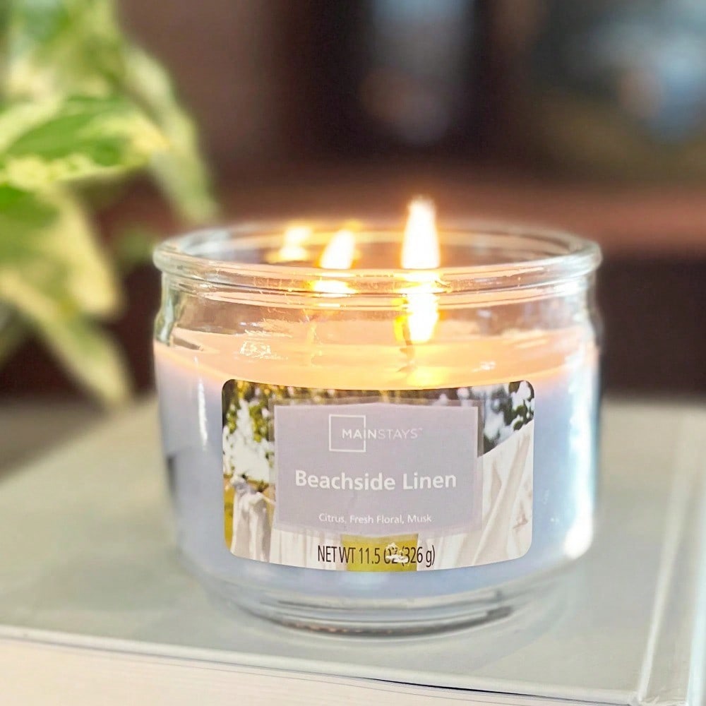 Lilin Aroma 3-Wick dalam Stopl - Home Fragrance Fresh Linen ulasan dan harga