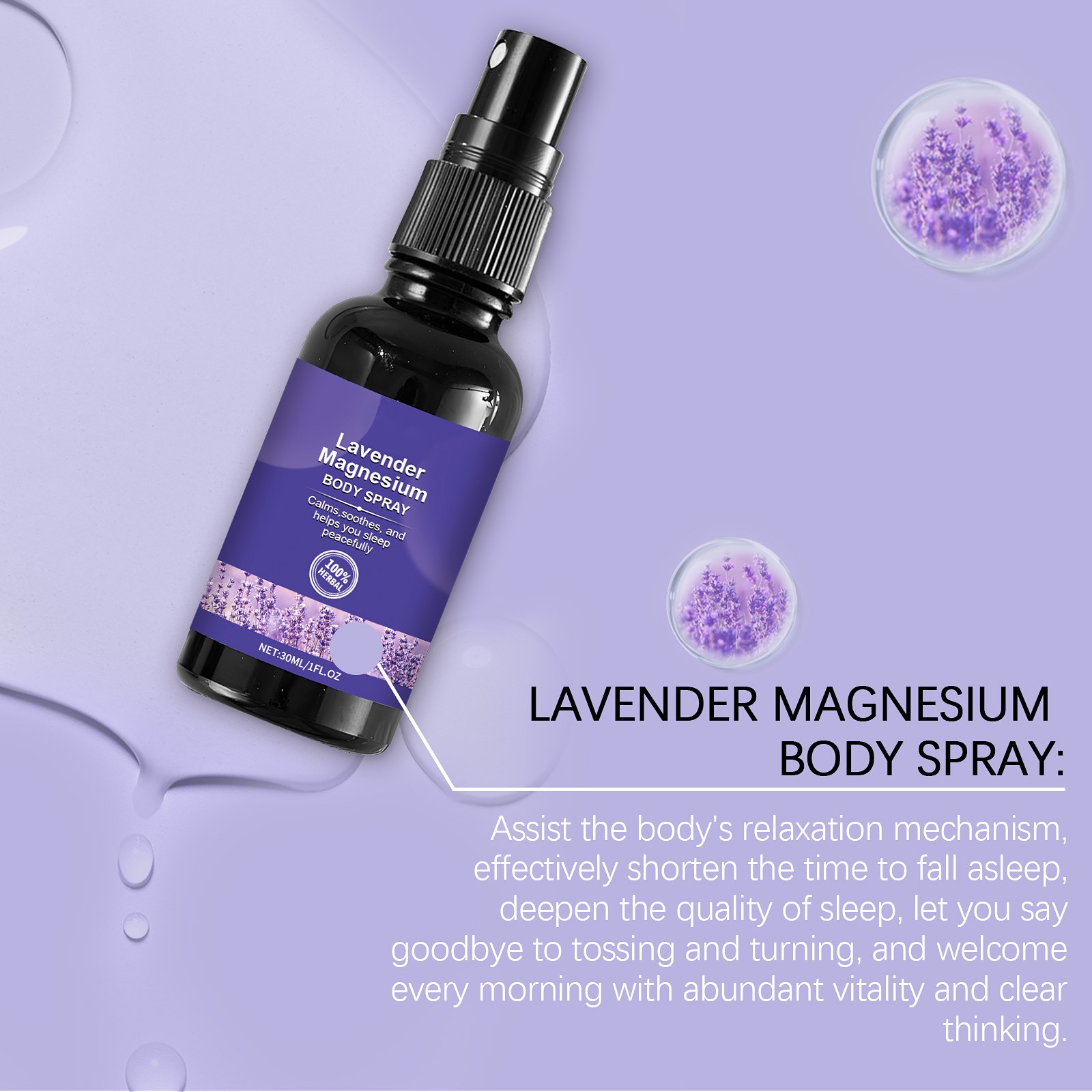 Semprotan tidur Lavender 30ml, - Lavender Pillow Spray ulasan dan harga